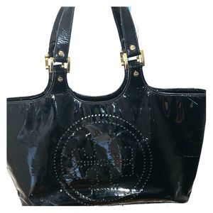 Tory Burch Black Patent Tote